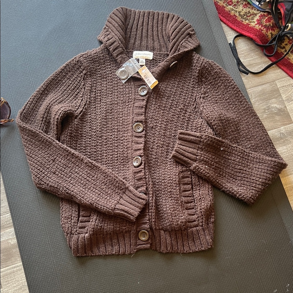 St John’s Bay petite Cozy Brown Women's Sweater new with tags